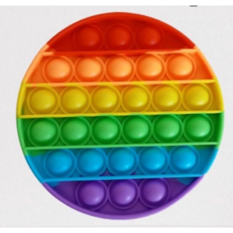 Pop It Fidget Toy Murah Rainbow Mainan Anak Penghilang Stress Toktok ⭐ Mrlion ⭐-Bulat