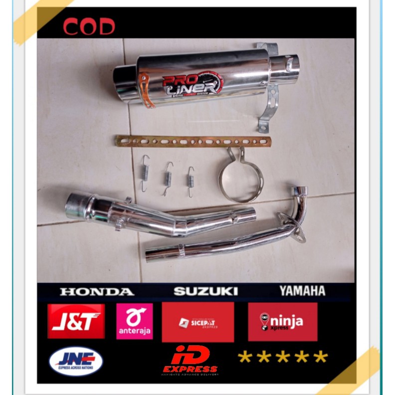 Knalpot racing pro liner proliner motor bebek supra jupiter c70 kharisma smash shogun blade revo abs