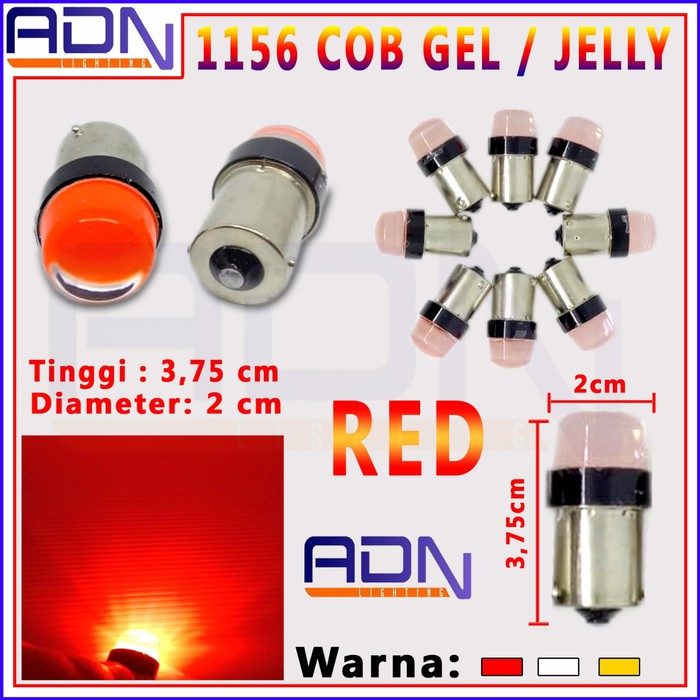 Lampu Led 1156 COB GEL JELLY Sein Rem Mundur Bayonet SUPERBRIGHT ADN