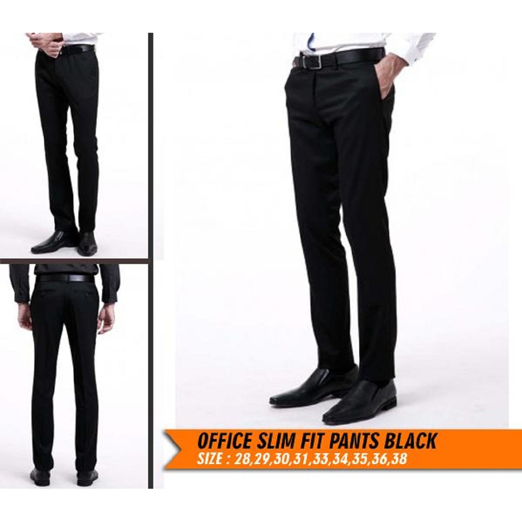  Celana  Slimfit Formal Kantor Kerja  Pria  Bahan Wall Strech 