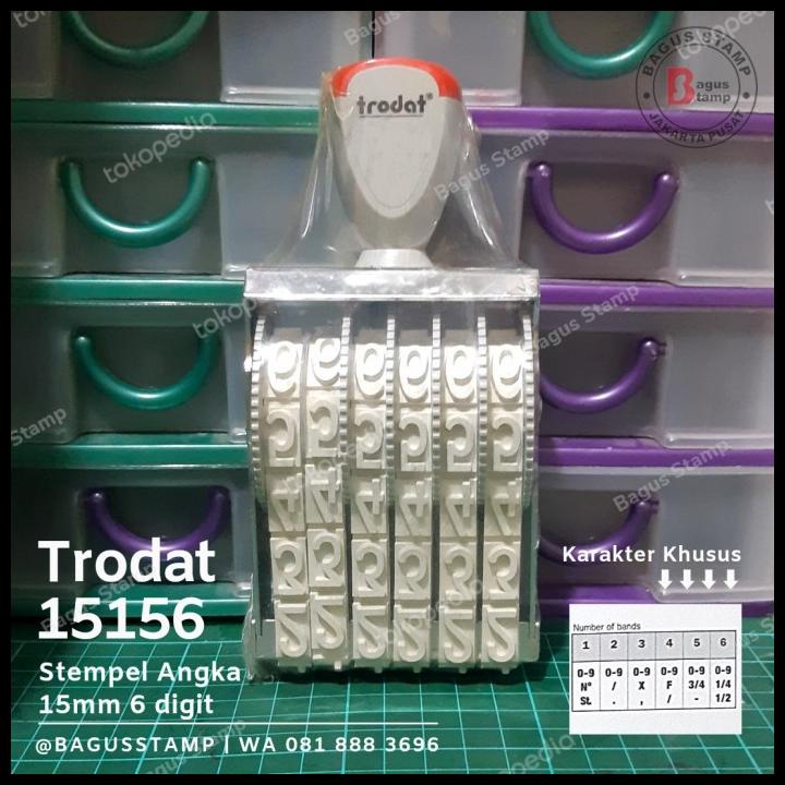 

Stempel Manual Angka 6 Digit 15Mm Trodat 15156