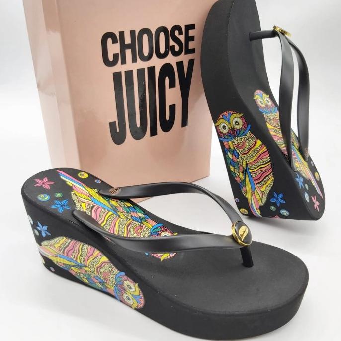 Sandal Wanita Owl Darlingen Wedges 7cm Original BERKAH