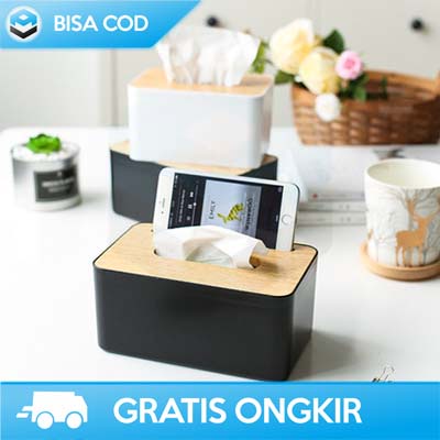 KOTAK TISU KAYU MURAH MINIMALIS ZJ005 ORIGINAL TEMPAT TISSUE AESTHETIC SERBAGUNA