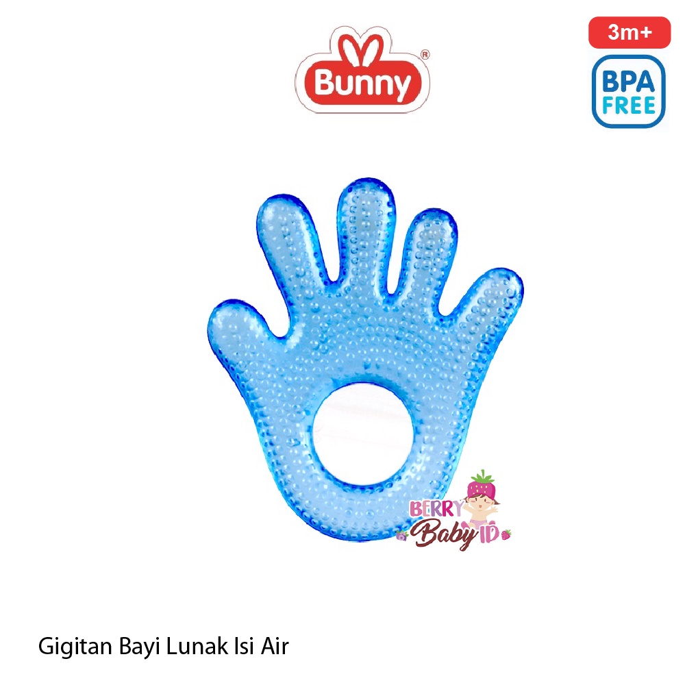 Lusty Bunny Hand Water Filled Teether Silicone Mainan Gigitan Bayi Berry Mart