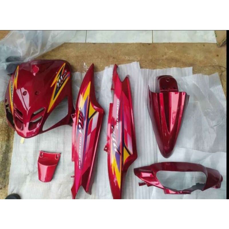 body halus mio sporty merah maroon plus striping
