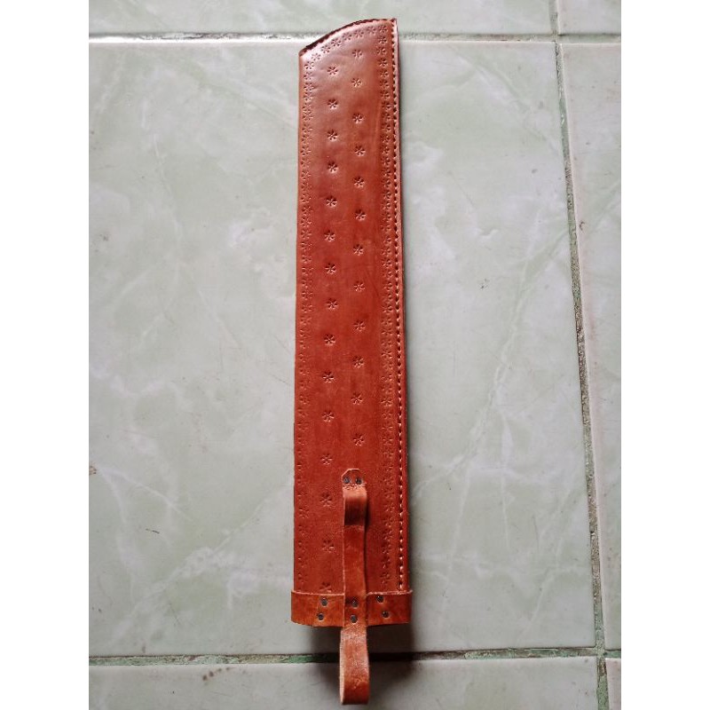 sarung golok bahan kulit asli