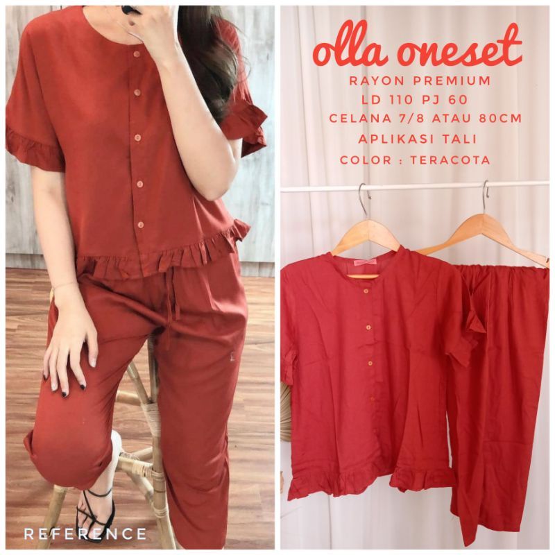 SETELAN ANDIN // OLLA ONE SET // SETELAN RAYON PENDEK // PIYAMA WANITA //ONE SET WANITA BAHAN RAYON //SETELAN RAYON TERKINI