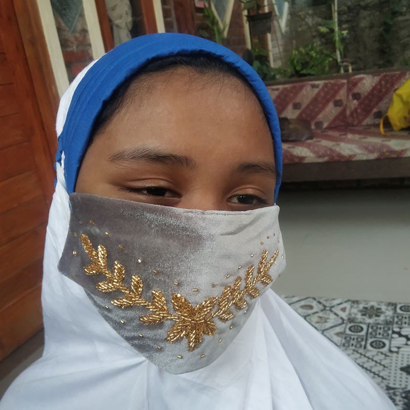 Masker Bludru Payet Beludru Masker Hias