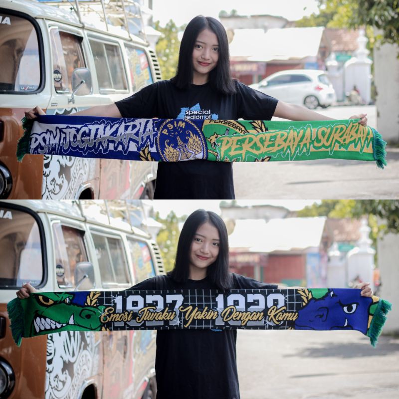 Scarf Syal Rajut 14 Get Spesial PSIM Yogyakarta - Persebaya Surabaya