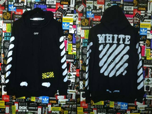 PROMO HOODIE OFF-WHITE C/O VIRGIL ABLOH CARAVAGGIO (Hitam & Putih)