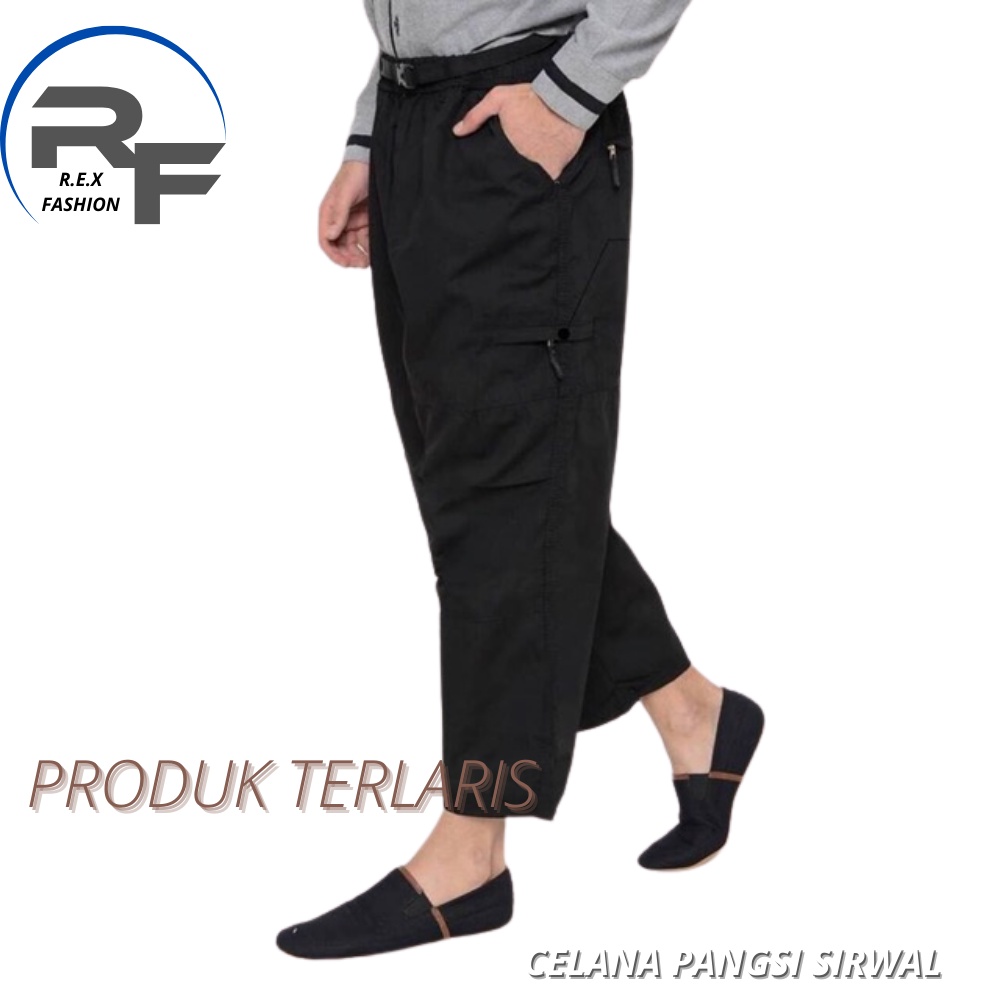 Celana Panjang Pria Wanita Pangsi Sirwal Komprang Silat Long Pants Hitam
