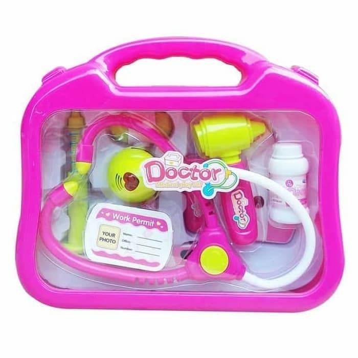 mainan dokter koper set lengkap mainan anak perempuan dokter dokteran