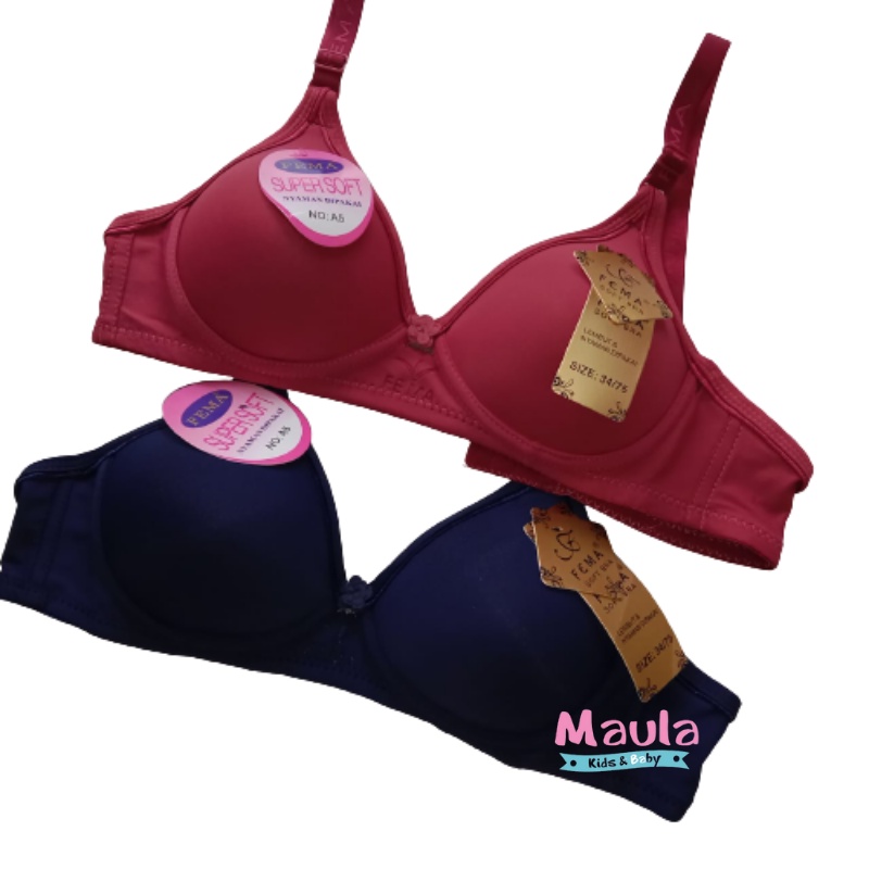 BH Bra Busa Spon 2 Kait Tanpa Kawat Fema Super Soft Original Murah