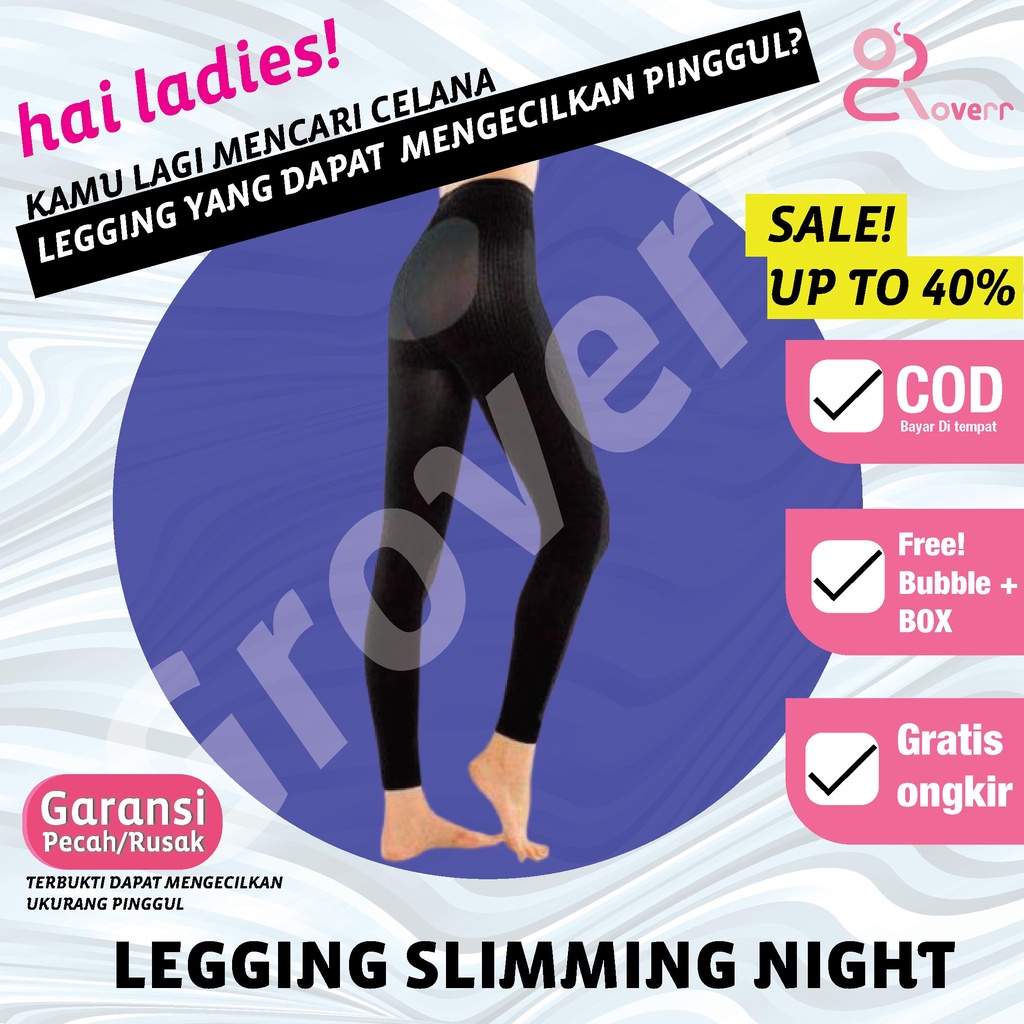 Celana Slimming Night Legging Leging Leijing Strit Pelangsing Pembentuk Paha Bokong Betis Wanita Cewe Perempuan Anak Import Tebal Strech Sport Untuk Tidur High Waisted