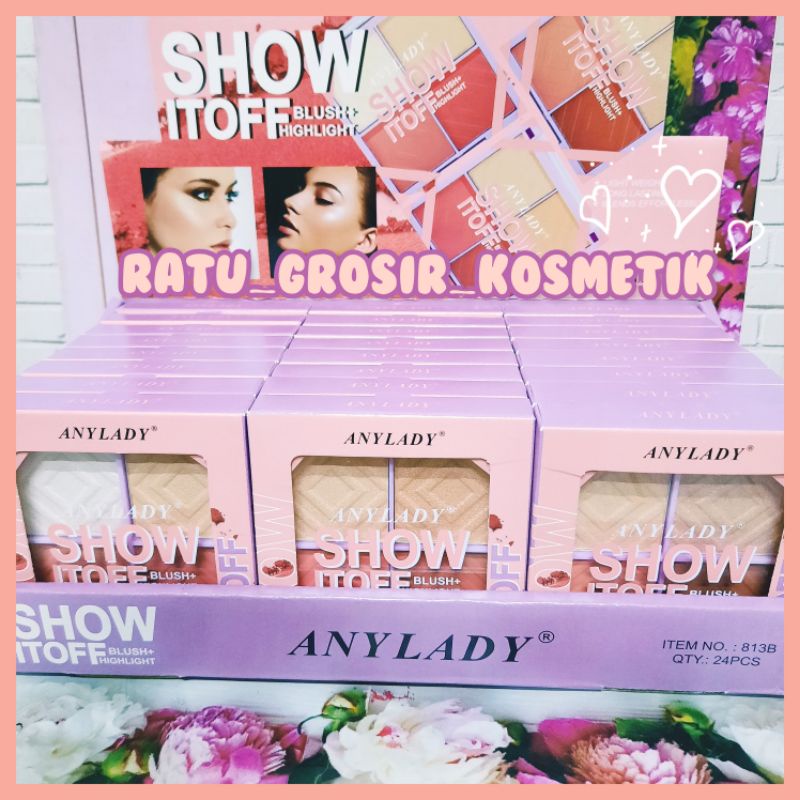 PROMO!!BLUSHER &amp; HIGHLIGHTER SHOW IT OFF ANYLADY NO.813B
