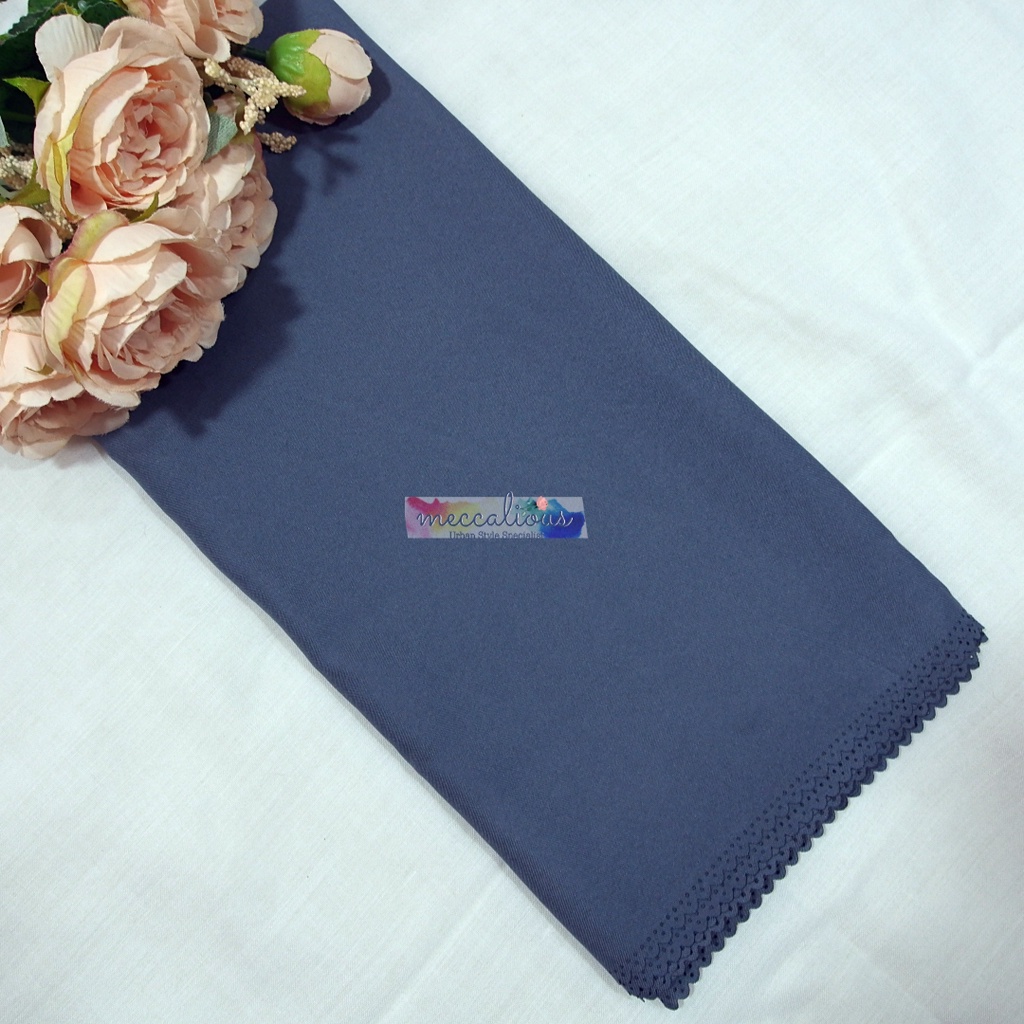 Jilbab Segi Empat Azara Voal Syari 130 x 130 Oskara  Miracle Jumbo Laser Cut-Dark Grey