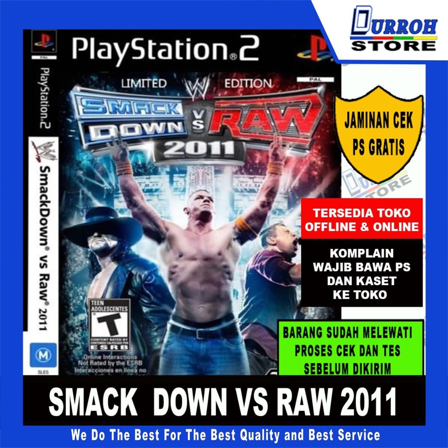 KASET GAME PS2 SMACKDOWN VS RAW 2011