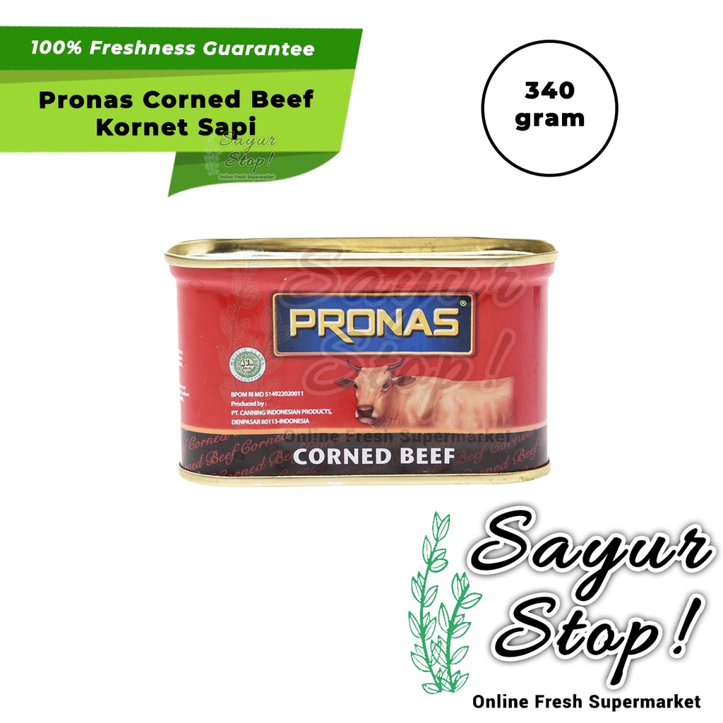 

Sayur Stop Pronas Corned Beef Kornet Daging Sapi 340 gram