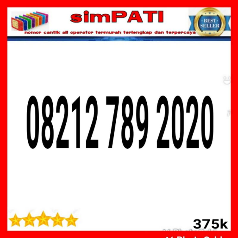Nomor cantik simpati 0822 seri tahun 2019 2020 rapi #ba20