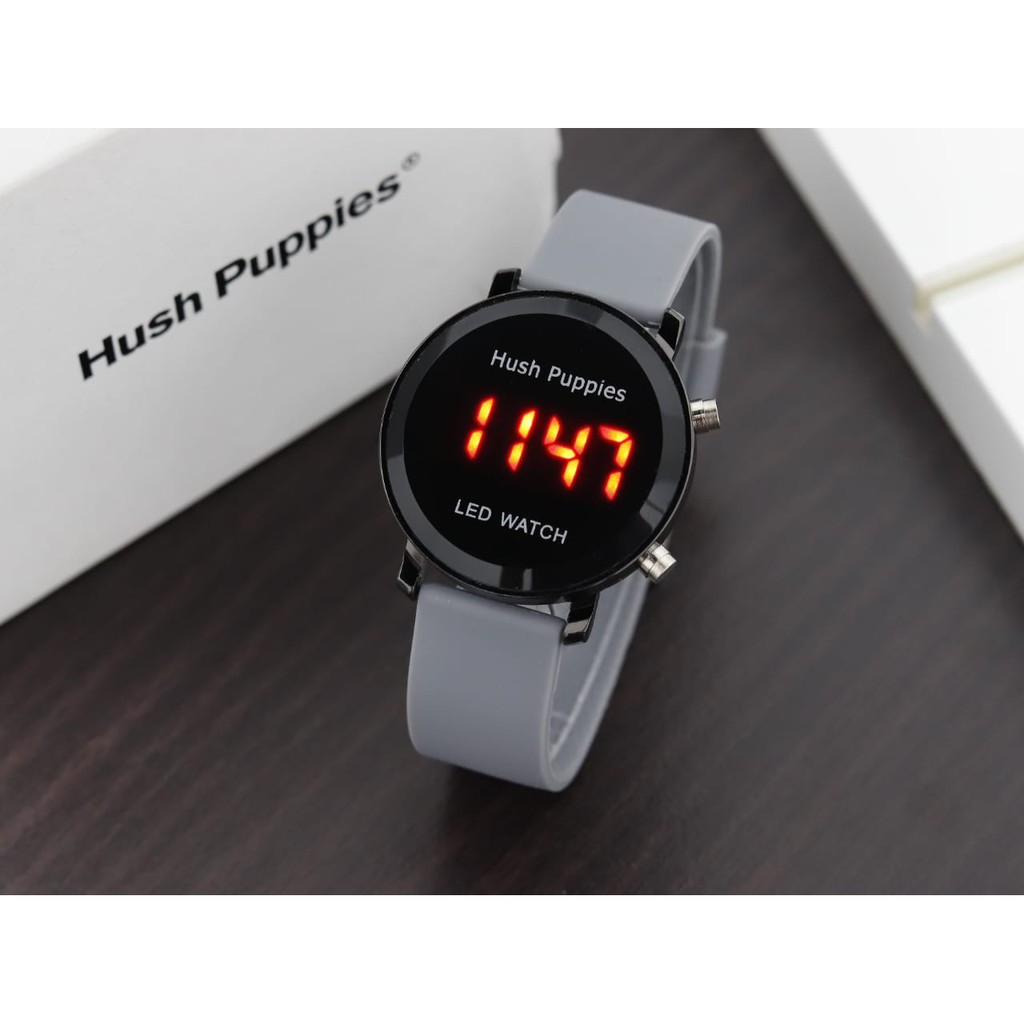 JAM TANGAN FASHION WANITA HUSH PUPPIES HP8447GW DIGITAL TALI RUBBER FREE BOX ORIGINAL