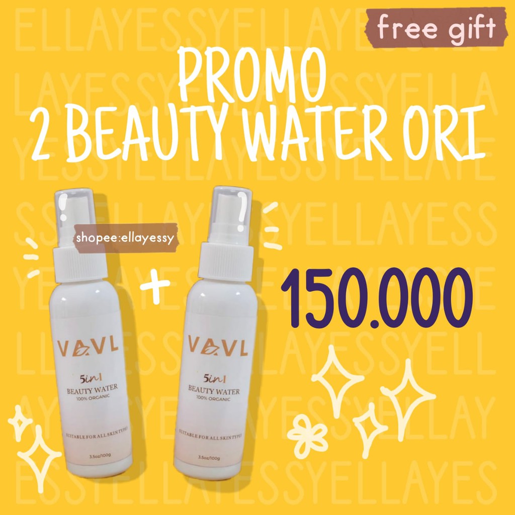 VAVL PROMO Hemat PAKET 2 BEAUTY WATER  ORI