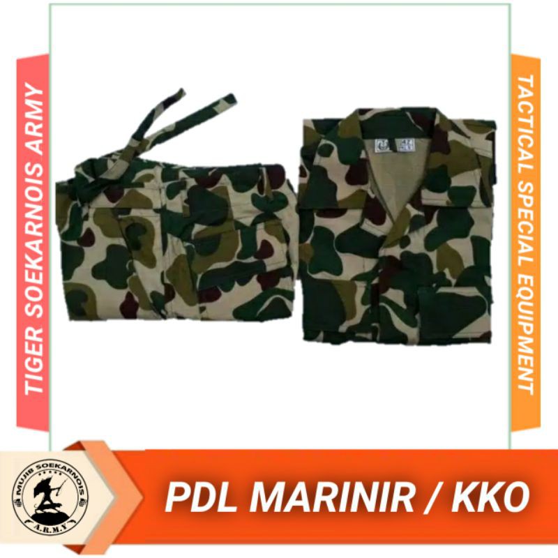 Setelan Baju PDL Marinir / Setelan Baju PDL KKO / Baju PDL Loreng TNI AL