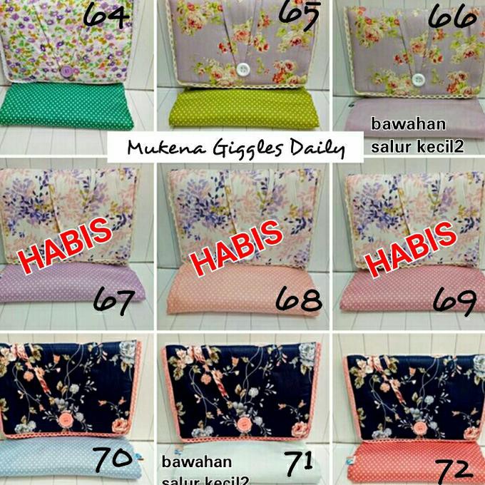 BIG SALE Mukena KATUN design by JEPANG merk GIGGLES Daily Cantik Bagus Good Quality