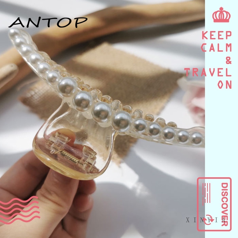 Jepit Rambut Aksen Mutiara Gaya Elegan Untuk Wanita ANTOP