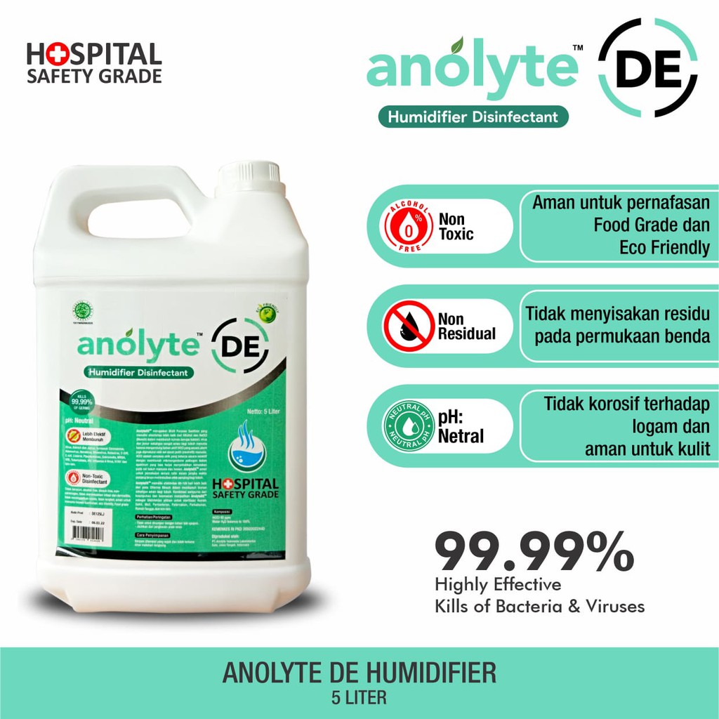 Air Disinfectant Anolyte Humidifier HOCL Disinfectant 5 Liter Fogging Air Sanitizer