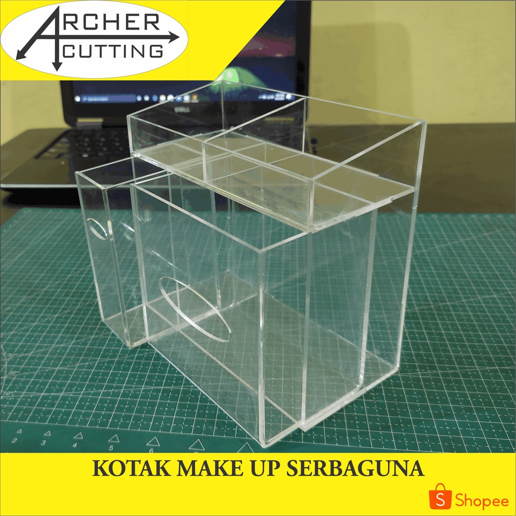 BOX TEMPAT MAKE UP AKRILIK SERBAGUNA