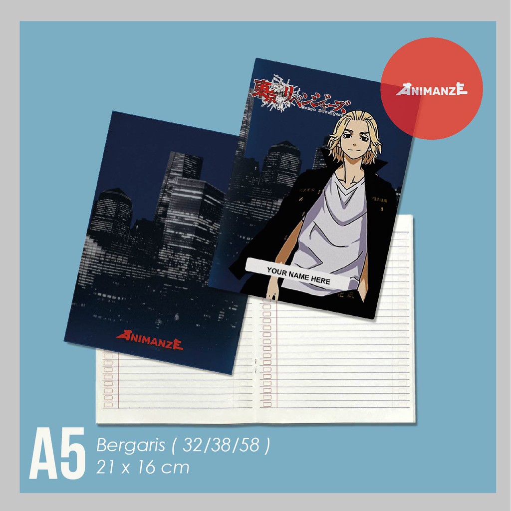 BUKU TULIS ANIME TOKYO REVENGERS ( min.beli 2 pcs ) / Buku Bergambar Anime / Buku Tulis Sekolah/Note