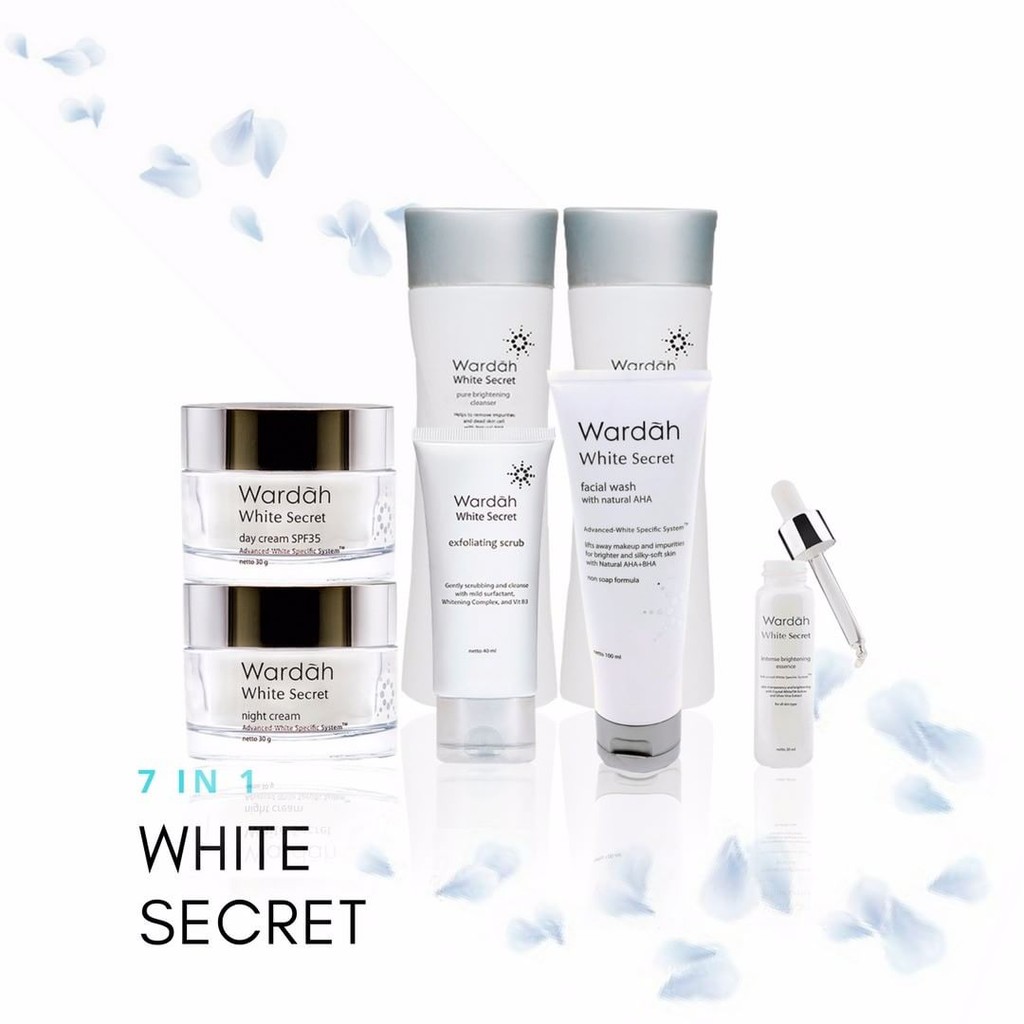 GRATIS ONGKIR PAKET WARDAH WHITE SECRET Series 7 in 1
