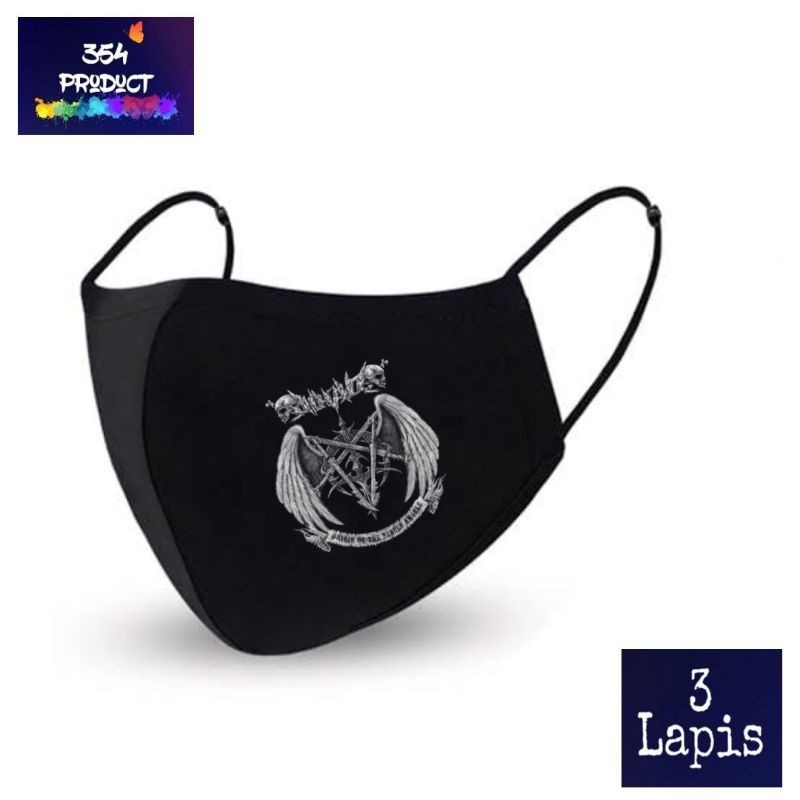 Masker 3 Lapis - Band Metal ( Jihad )