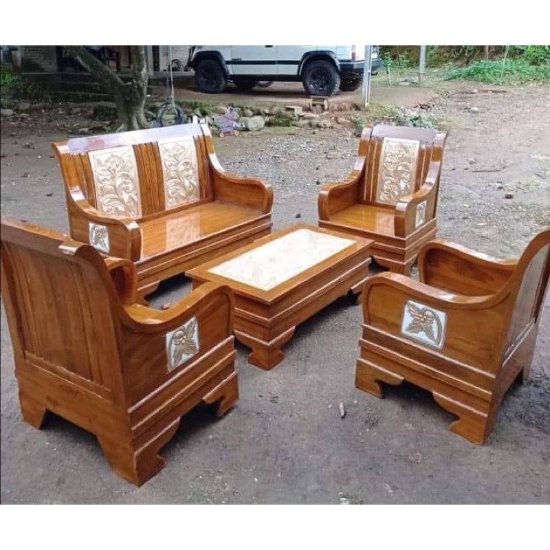 Jual Kursi Tamu Minimalis Semut Full Kayu Jati / Kursi Tamu Jati Murah ...