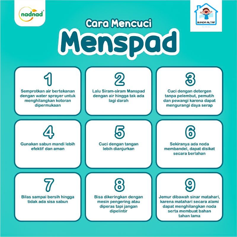 Pembalut Kain Wanita Menspad Nadnad Day 27 cm isi 4