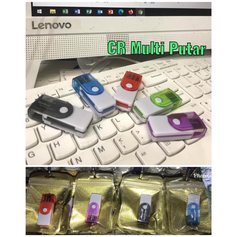 Card Reader Multi 4 Slot All in One Putar USB Flash Disk Connection Kit