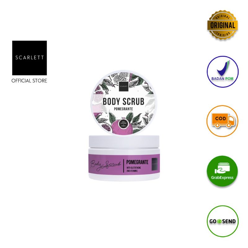 SCARLETT WHITENING BODY SCRUB POMEGRANTE - SF - PERAWATAN KULIT DAN WAJAH