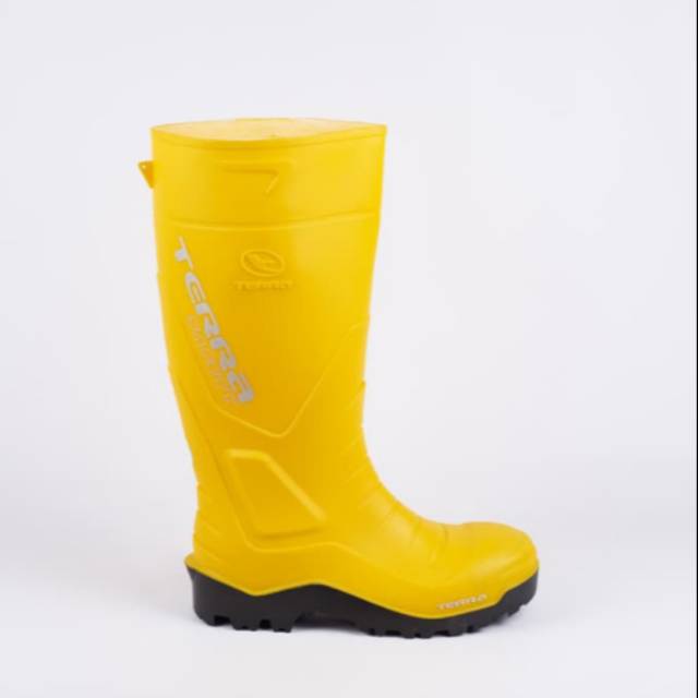 Sepatu boots AP terra safety ujung besi baja bagian atas