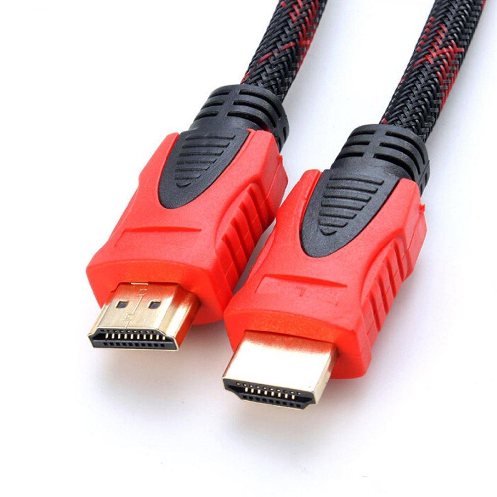 Kabel HDMI 3 M 3 meter Laptop ke TV CCTV Nylon Serat Jaring PS 3 4 to HDMI 3D 1080P V1.4 Male Cowok