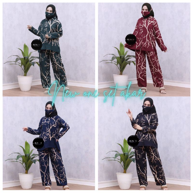 [BISA COD] Setelan Tie Dye One Set Rayon Super Lengan Panjang