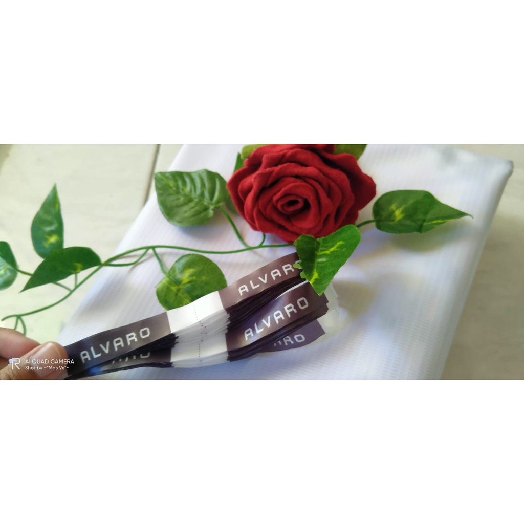 

ANTI LUNTUR Label Hijab / Label Baju / Label Satin Printing label handuk label masker