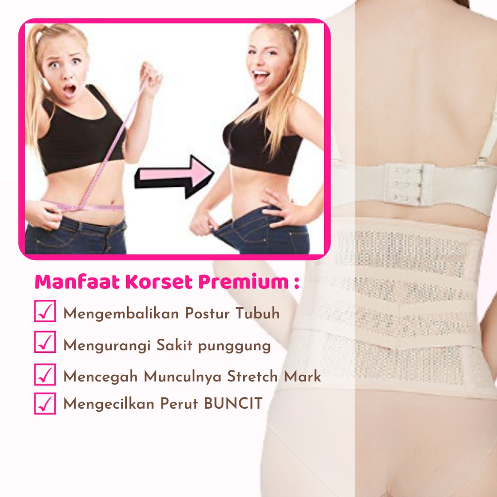 Korset Pelangsing Pengecil Perut Postpartum Adjustable Corset / Stagen Pasca Melahirkan