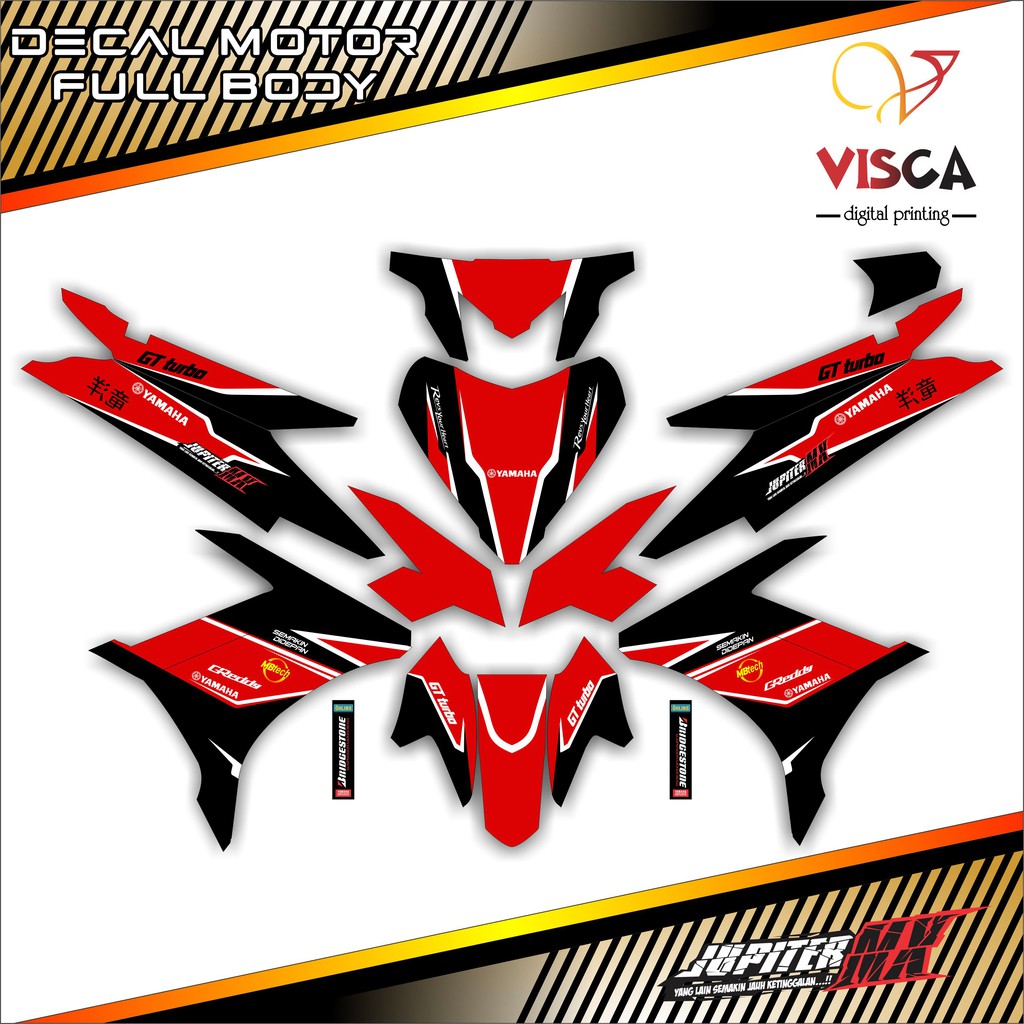 Decal Jupiter Mx 135 Full Body Stiker Jupiter Mx 135 Full Body Dekal Jupiter Mx 135 Gt Turbo