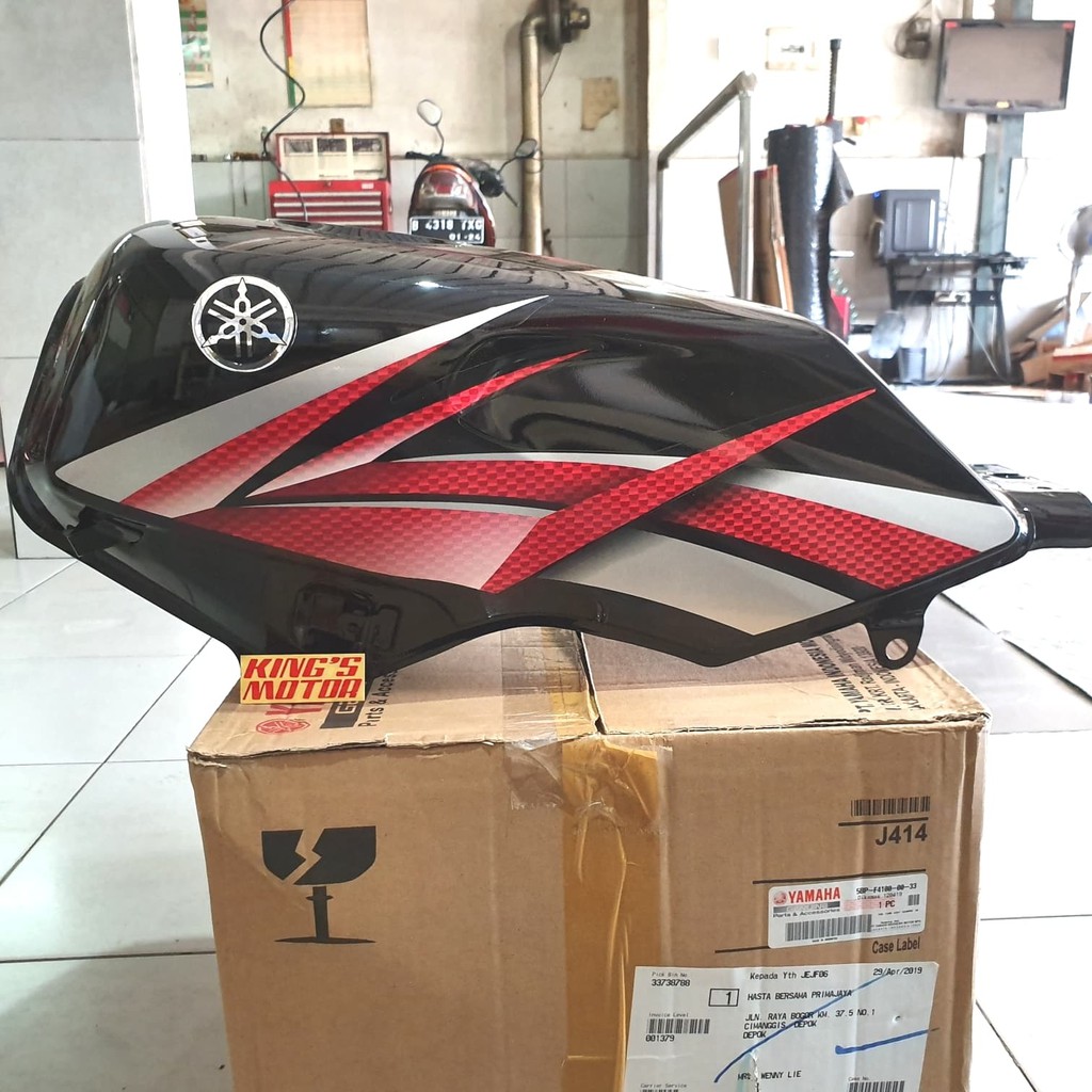 TANGKI / TENGKI BENSIN KOTAK SCORPIO HITAM (5BP-00-33) ASLI YAMAHA
