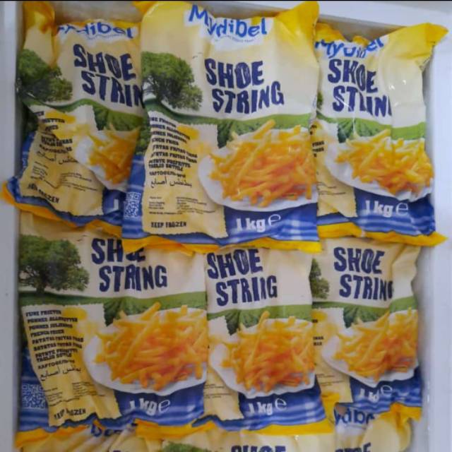 Kentang Mydibel Shoestring Cut 1 kg - kentang goreng Frech fries satuan dan kartonan