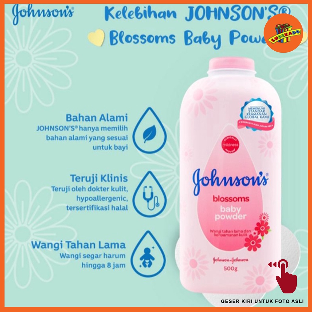 JOHNSON'S BLOSSOMS BABY POWDER 500g - Bedak Bayi