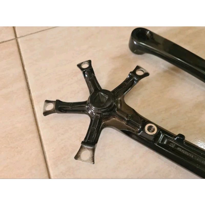 Crank arm SR Suntour taiwan bcd 130mm untuk chainring bcd 130 mm bahan alloy tungkai