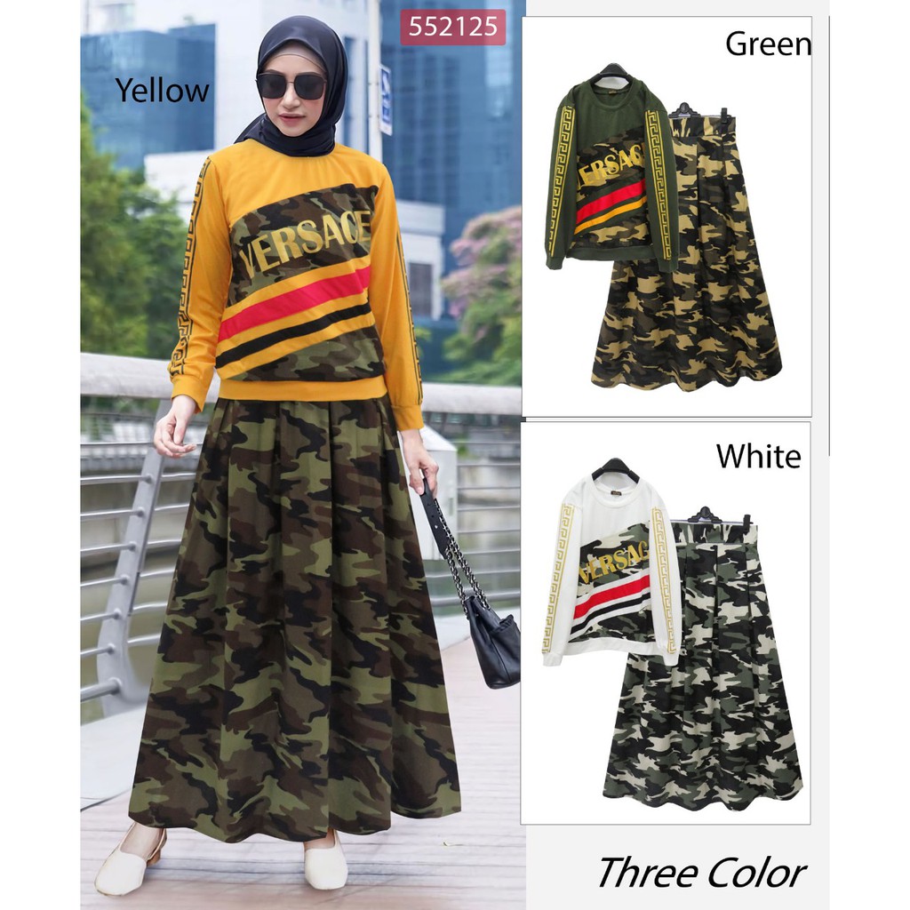 SETELAN ROK ARMY EXTU MANTUL 552125