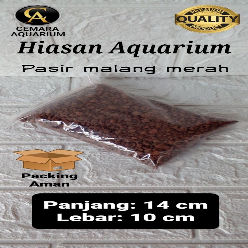 Hiasan aquarium/ pasir malang merah/ pasir aquarium/ aquarium/ aquascape