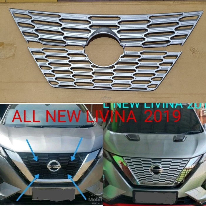 list grille GRILL BUMPER DEPAN MOBIL NISSAN All new livina 2019 2020 2021 CHROME CROME